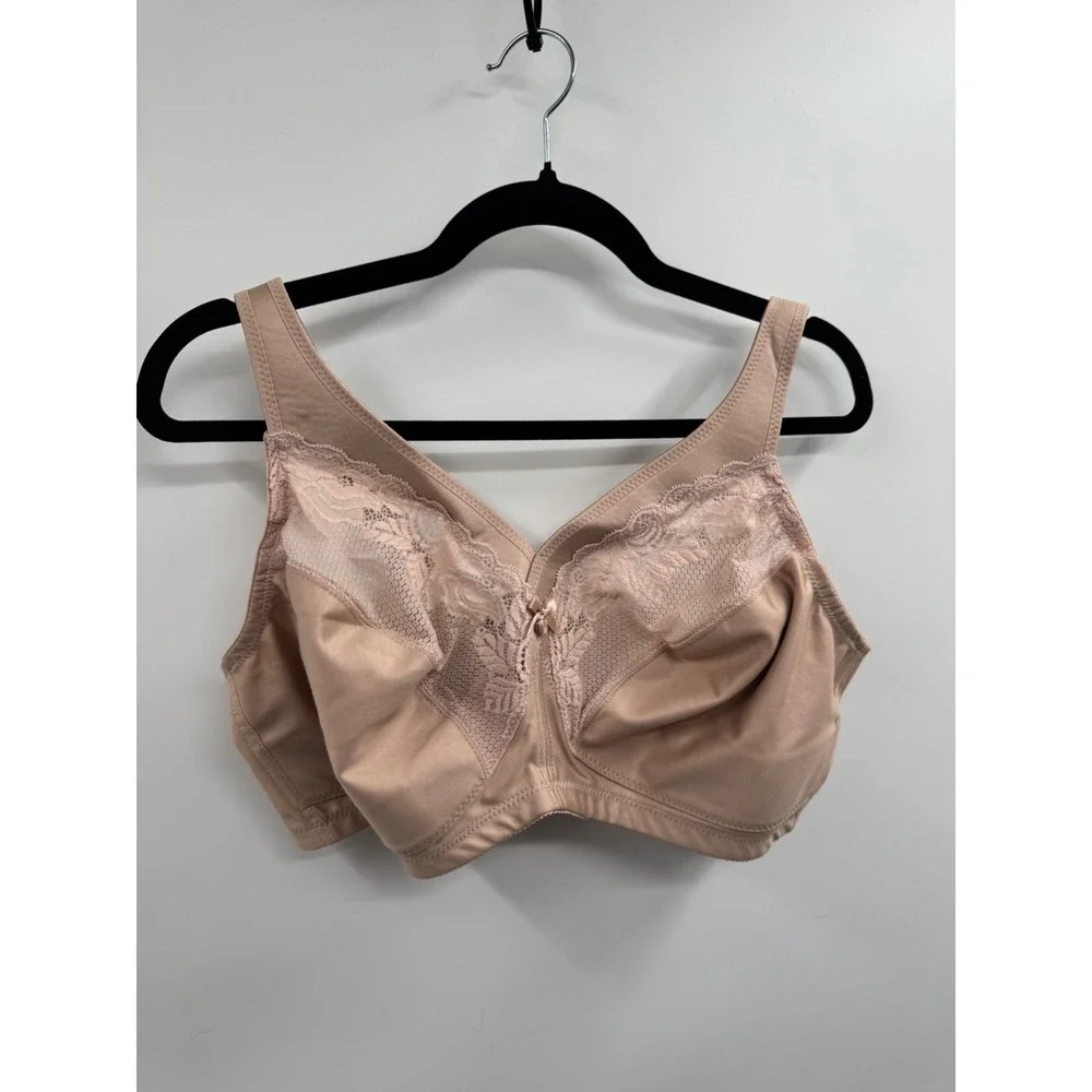 Glamorise‎ Magiclift Full Figure Minimizer Bra Womens 42DD Cafe Wire-Free NWOT